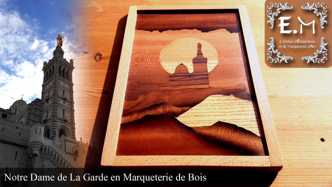 Notre Dame de La Garde en Marqueterie de Bois