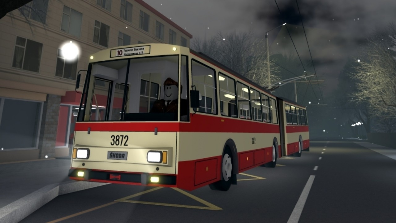 Roblox! Троллейбус за 15000 очков! Поездка на троллейбусе Skoda 15Tr по 10 маршуту | TashTram