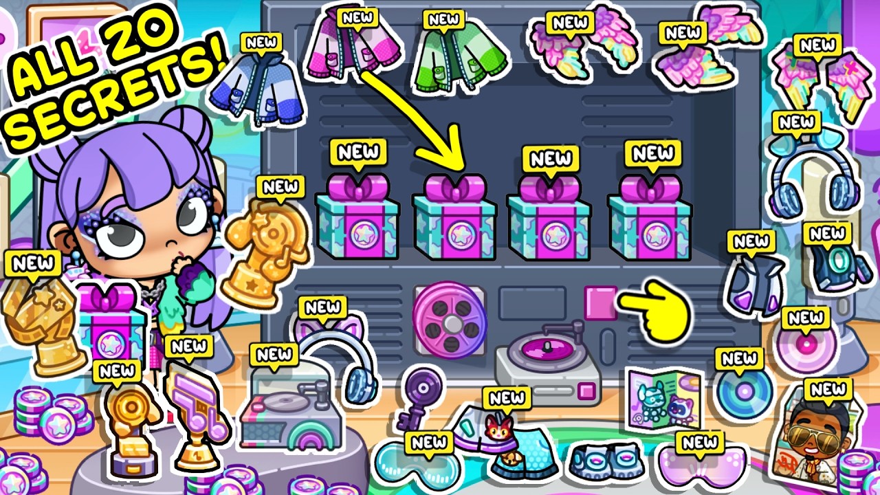 ALL 20 UPDATE SECRETS FOUND! / AVATAR WORLD / CANDY LOVE