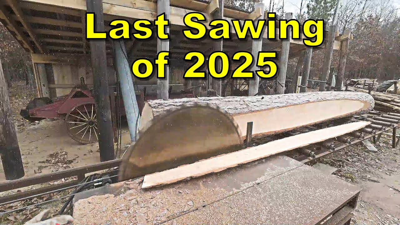 Racing Against Winter: Last Day Sawing Massive 15-Foot Boards on My Homemade Circular Sawmill