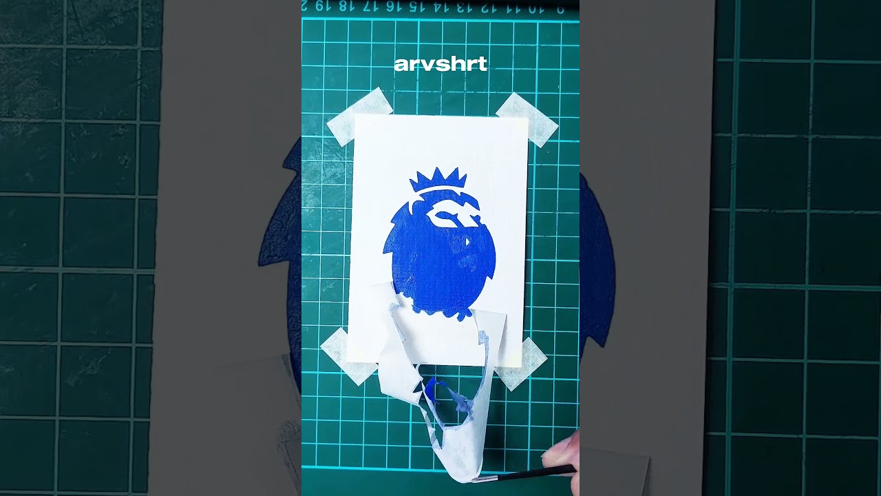 Premier League logo stencil #stencil #logostencil #epl #premierleague #lion