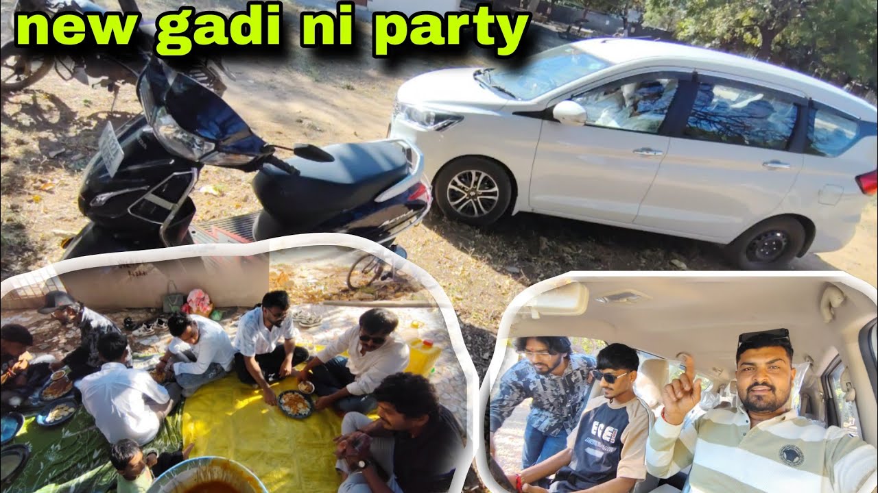 New gadi leva ni khushi ma party chhe 