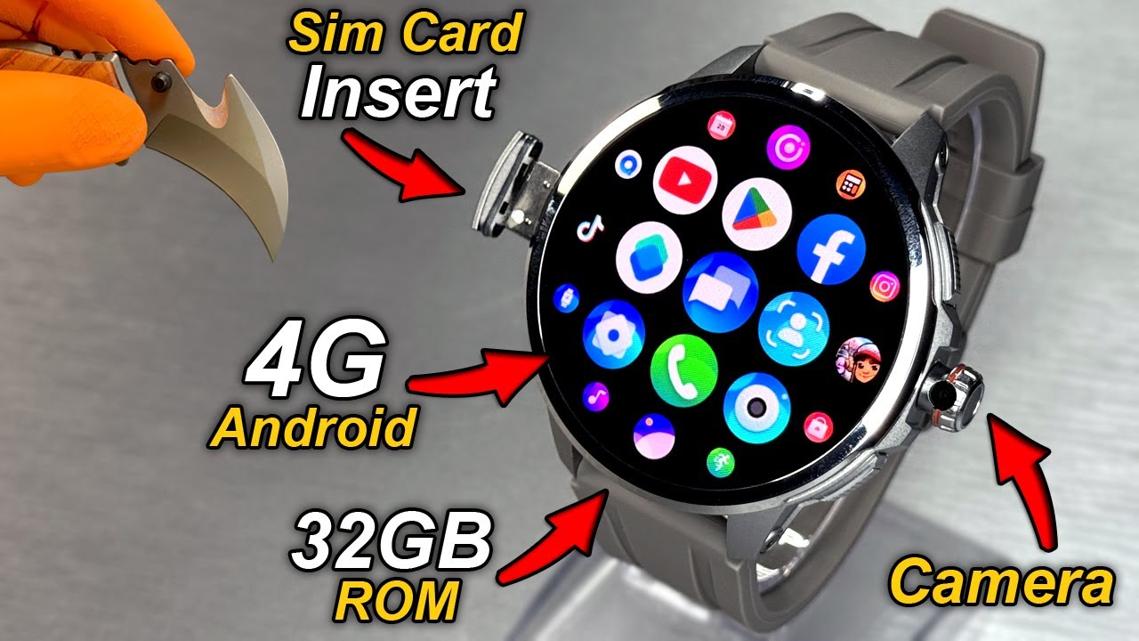 H99 4G Android SmartWatch With SimCard Insert & Camera⚡️3GB RAM + 32GB ROM + HotSpot⚡️