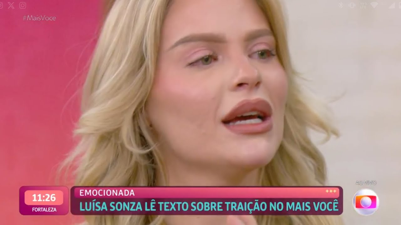 Mais Você | Luísa Sonza revela que terminou namoro com Chico, e lê texto sobre Traição
