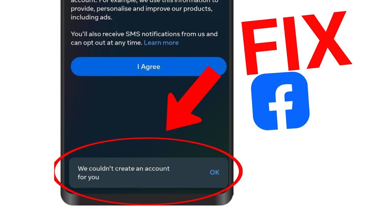 Исправление ошибки «Мы не смогли создать для вас учётную запись Facebook» | 100% рабочее решение