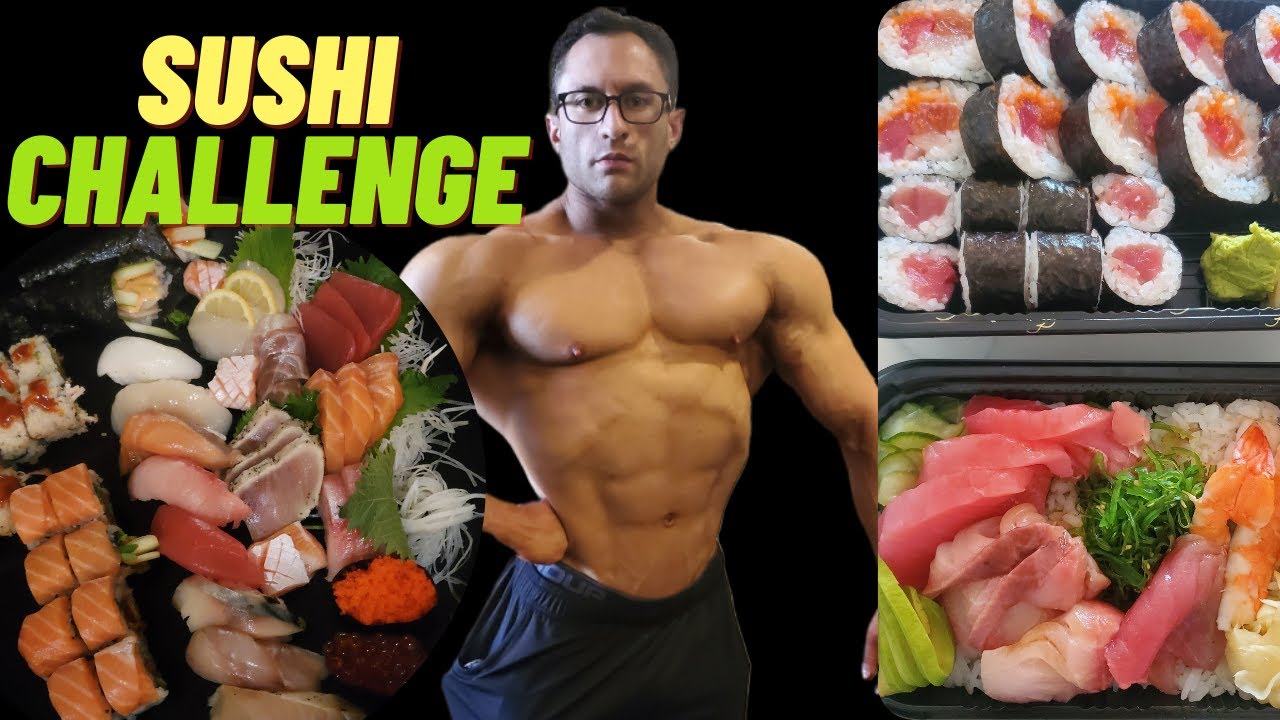 INSANE Post Bodybuilding Competition Sushi Challenge