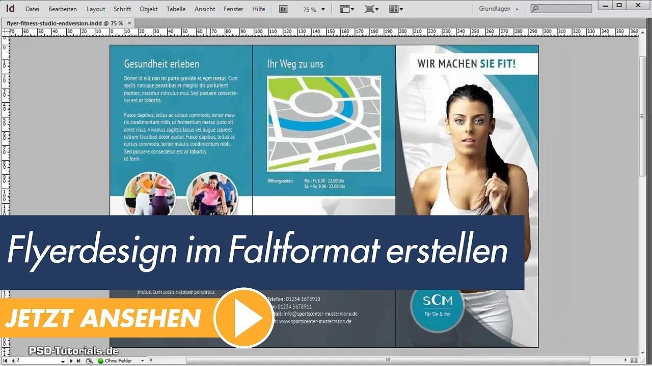 InDesign Tutorial: Flyerdesign im Faltformat erstellen || Teil 02