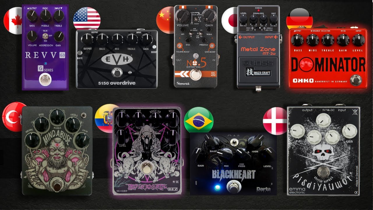 9 педалей High Gain по всему миру (металл)