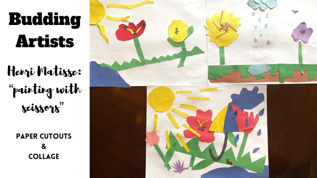 Henri Matisse: “painting with scissors” paper collages for kids