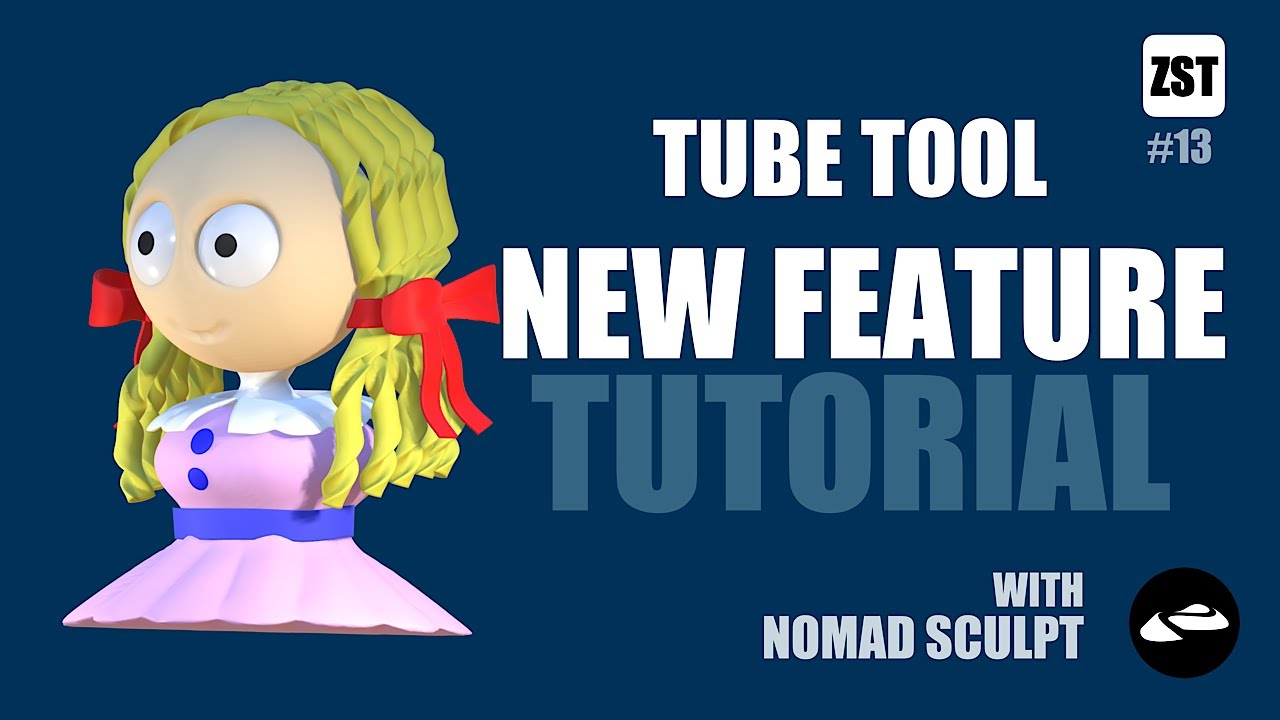 Nomad sculpt : Beginner tutorial-13 | TUBE TOOL NEW FEATURE