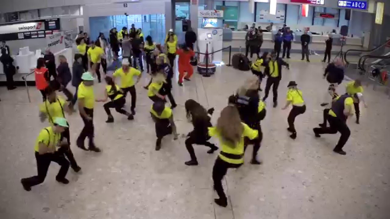 Flash mob à Genève Aéroport !