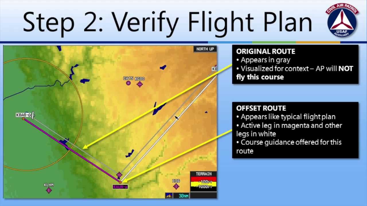 CAP Tip: Setting up a Route Search with Offset on the Garmin G1000