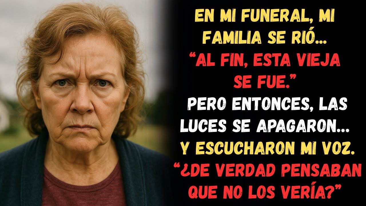 En mi funeral, mi familia se rió… hasta que las luces se apagaron y escucharon mi voz.
