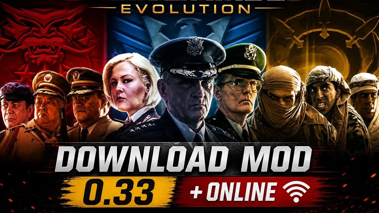 طريقة تحميل لعبة generals evolution كامله مع الاونلاين
