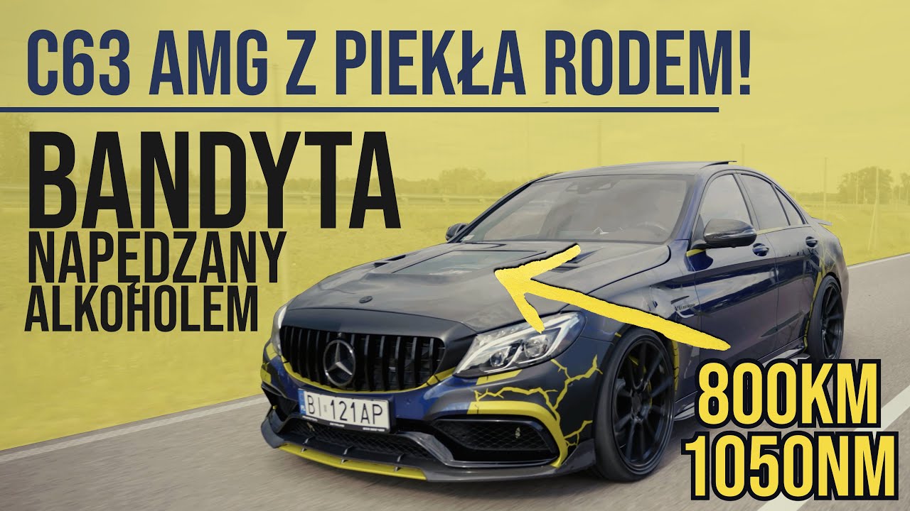 Mercedes C63 AMG z PIEKŁA RODEM - 800KM i 1050Nm! Zasilany alkoholem bandzior!