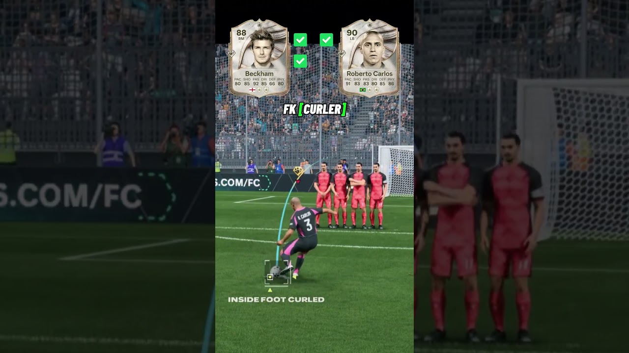 FC 26 Set Piece | Beckham vs Roberto Carlos #shorts