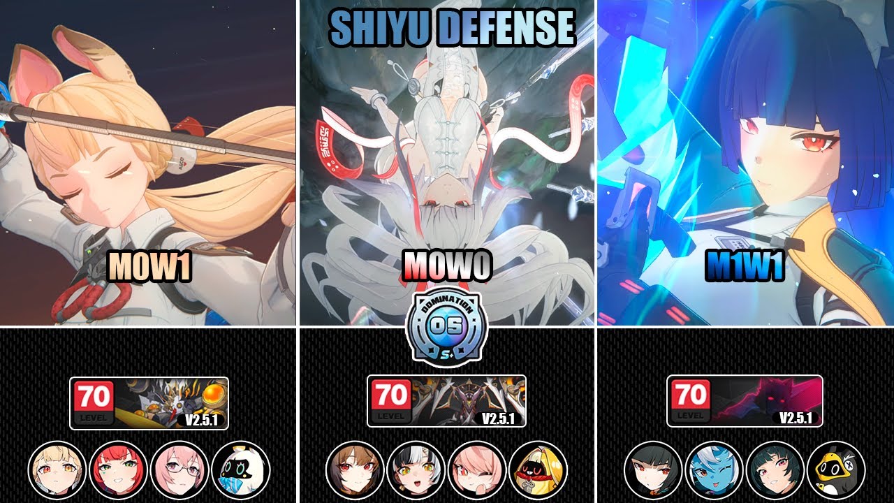 Ye Shunguang M0W0, Alice M0W1 & Miyabi M1W1 | Shiyu Defense 5 | Zenless Zone Zero 2.5