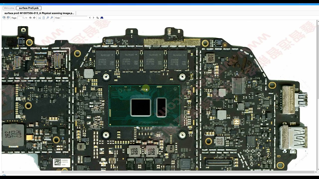 Surface Pro 5 Circuit schematic wiring repair diagram