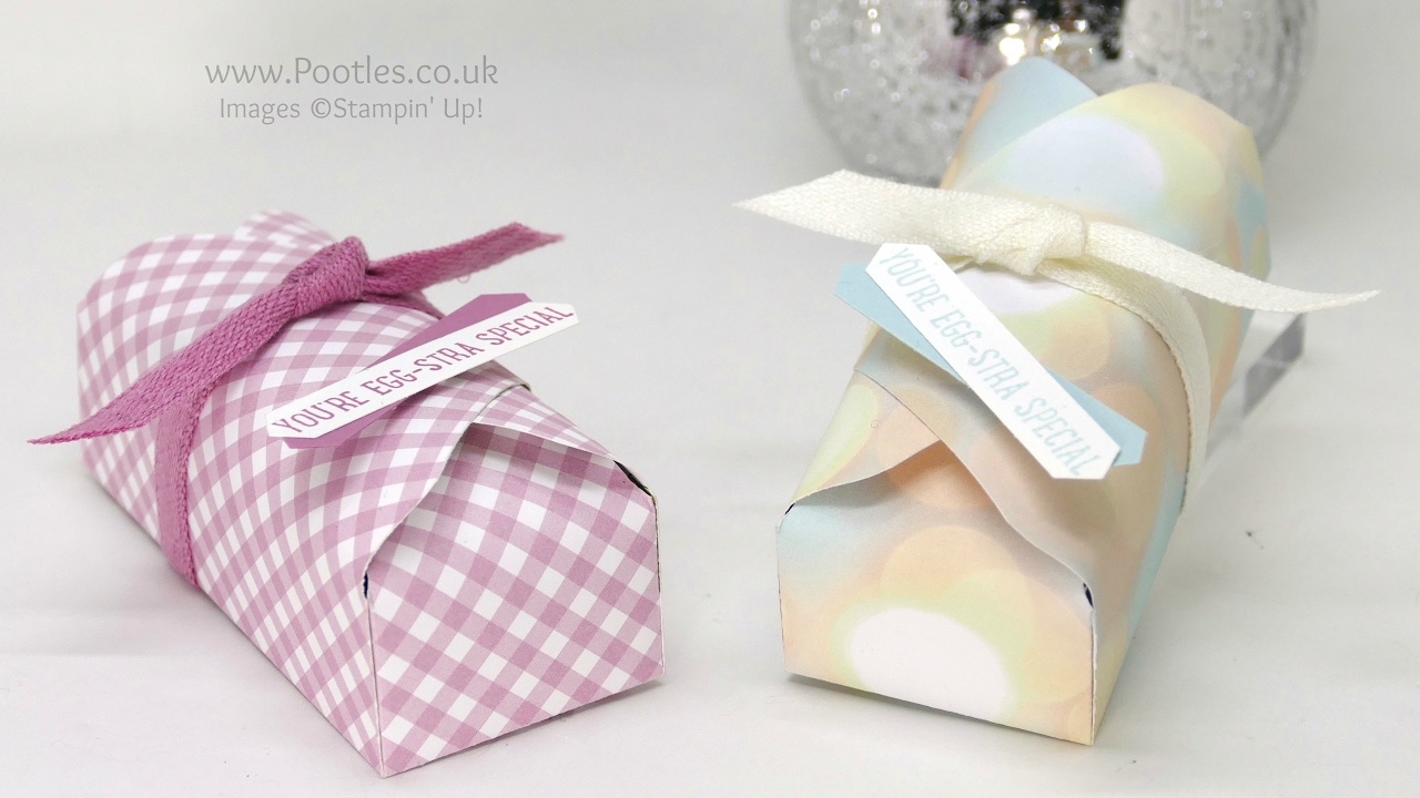 Domed Double Creme Egg Envelope Punch Board Box