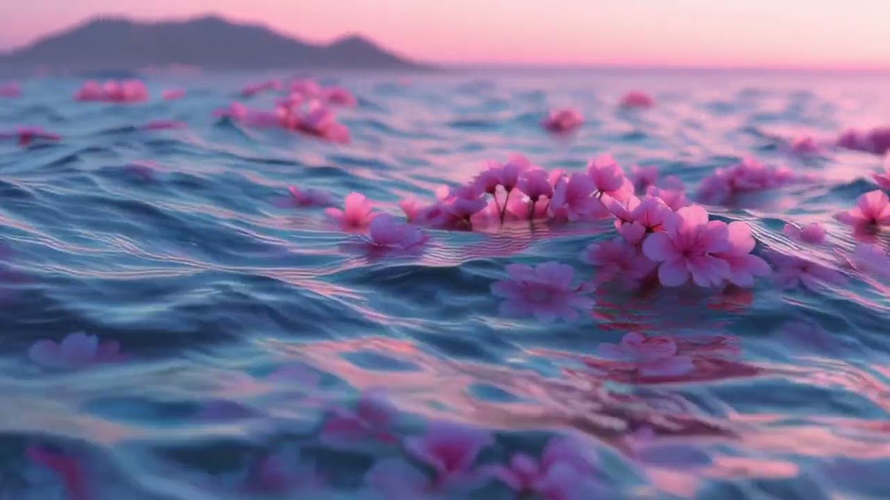 15 Minutes of Deep Calm | Slow Flowers in Water Relaxing Meditation Music for Stress Relief