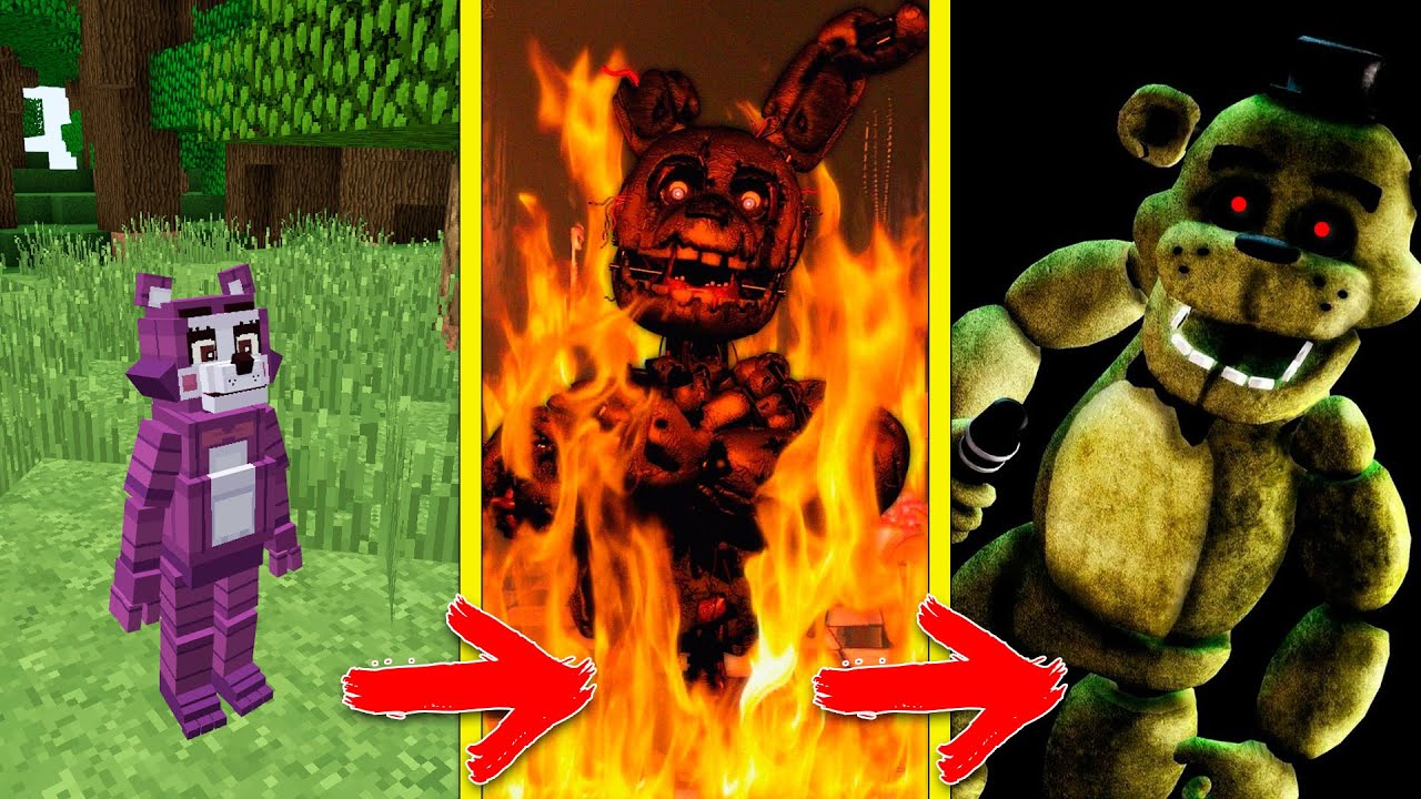 КАК МЕНЯЛСЯ АНИМАТРОНИК В МАЙНКРАФТ - ЭВОЛЮЦИЯ ANIMATRONIC ТРЕВОР ХЕНДЕРСОН БИТВА SCP ИСПЫТАНИЯ