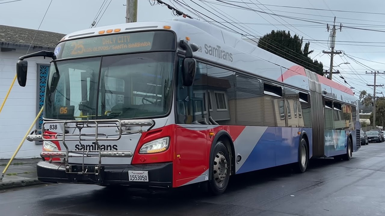 Ben Franklin Middle School | SamTrans #838 on Route 25 (Full Route Edition)