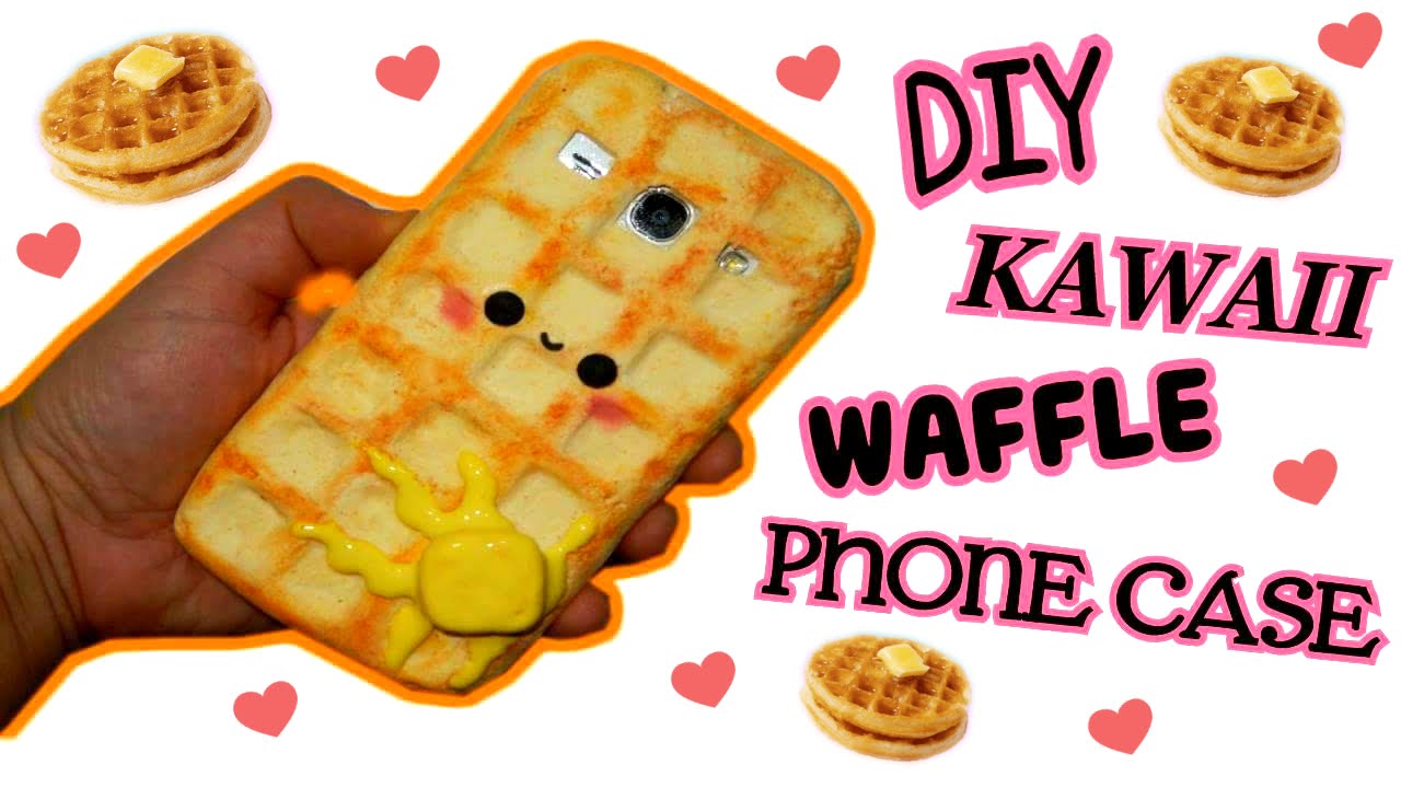 DIY | Waffle kawaii Phone Case Tutorial-Cover in silicone || Iolanda Sweets