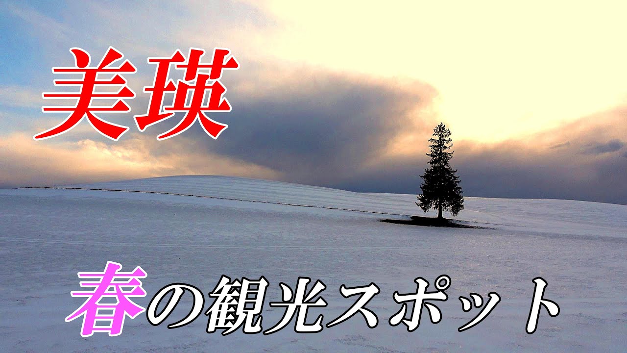 【北海道 美瑛】３月末の美瑛の観光名所　４Ｋ