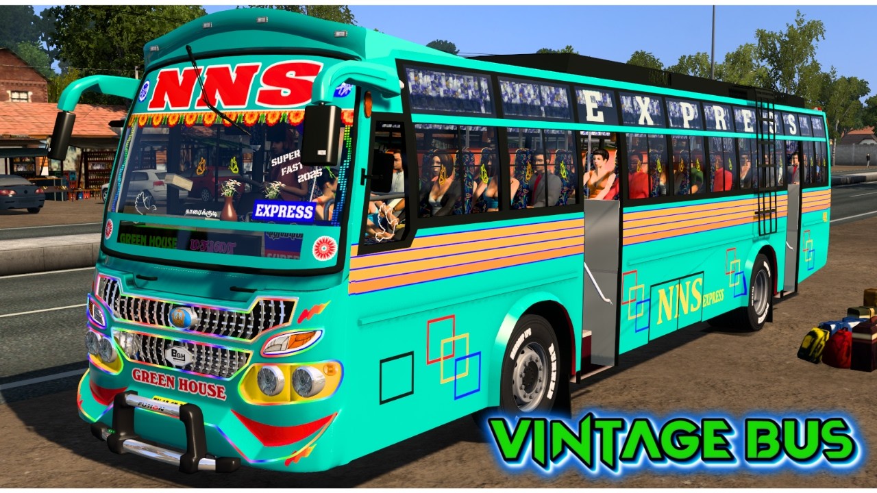 TN PRIVATE BUS DRIVING - VILLAGE TRIP - ETS2 😎 🔥 | TAMIL GIRL GAMER