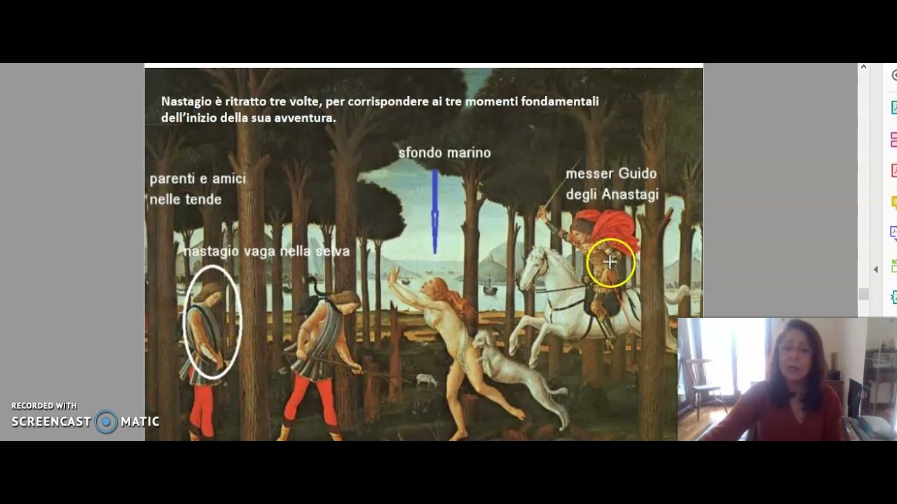 Nastagio degli Onesti in Boccaccio e in Botticelli