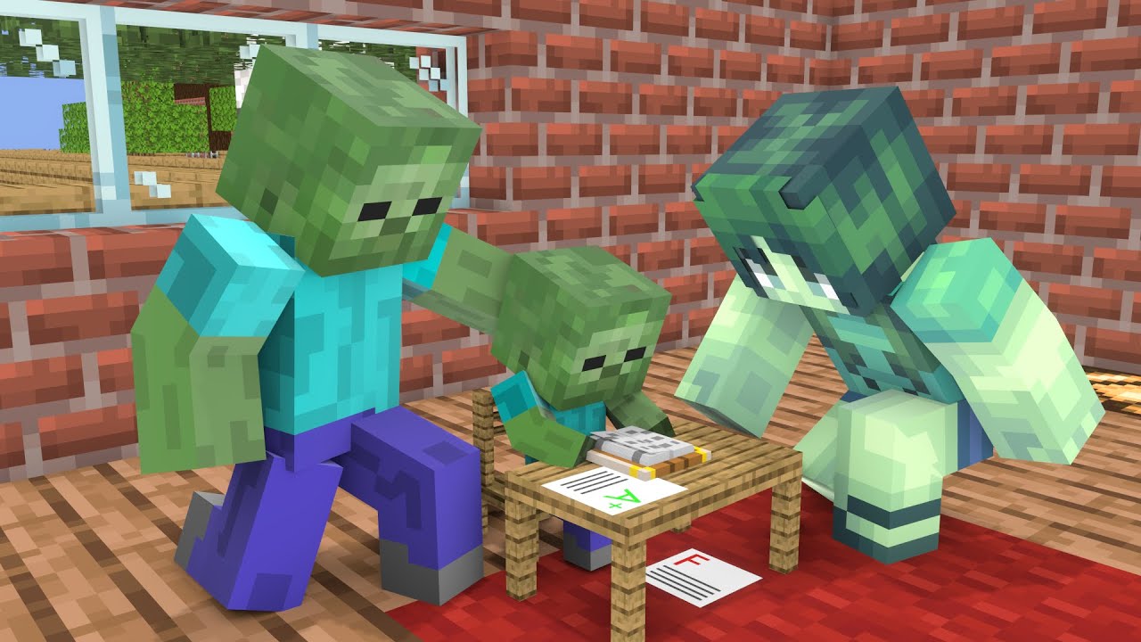 Zombie family story - Minecraft Animation