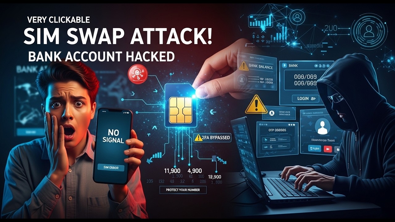 SIM Swap Attack Explained | How Hackers Steal Your Bank Account Bank Account Hacked in Minutes #usa,