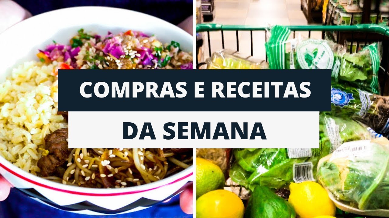 COMPRAS DE MERCADO + RECEITAS DA SEMANA | Ideias de Café da Manhã, Almoço e Jantar | MARINA MORAIS