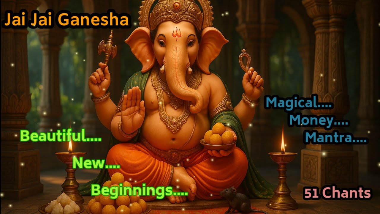🌺Vakratund Mahakaya🌿Powerful Ganesha Mantra Chant for Prosperity & Good fortune#new beginning#money 
