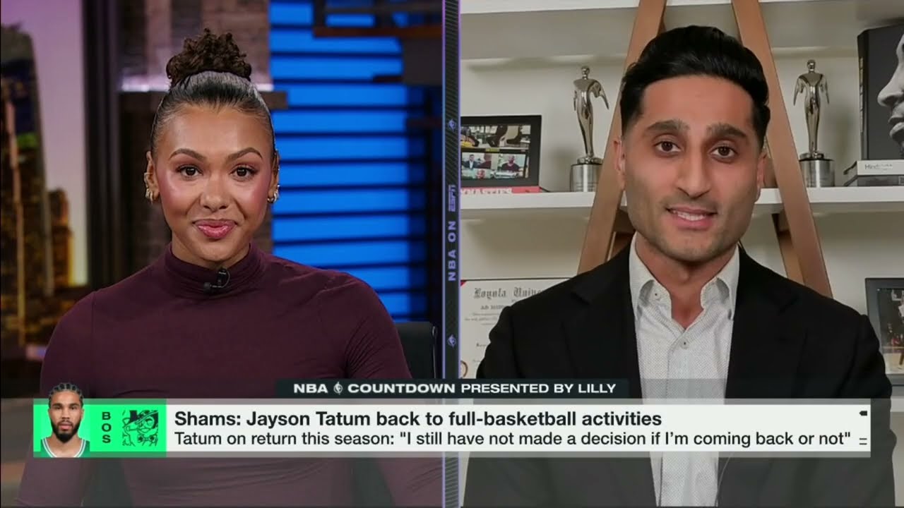 Shams: Celtics putting 'NO PRESSURE' on Jayson Tatum to return this season | NBA Countdown
