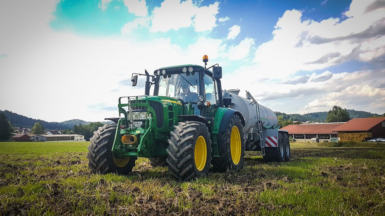 John Deere 6530 Premium + John Deere 6330 Premium / Grubbern / Gülle fahren / Scheibeneggen / 2017