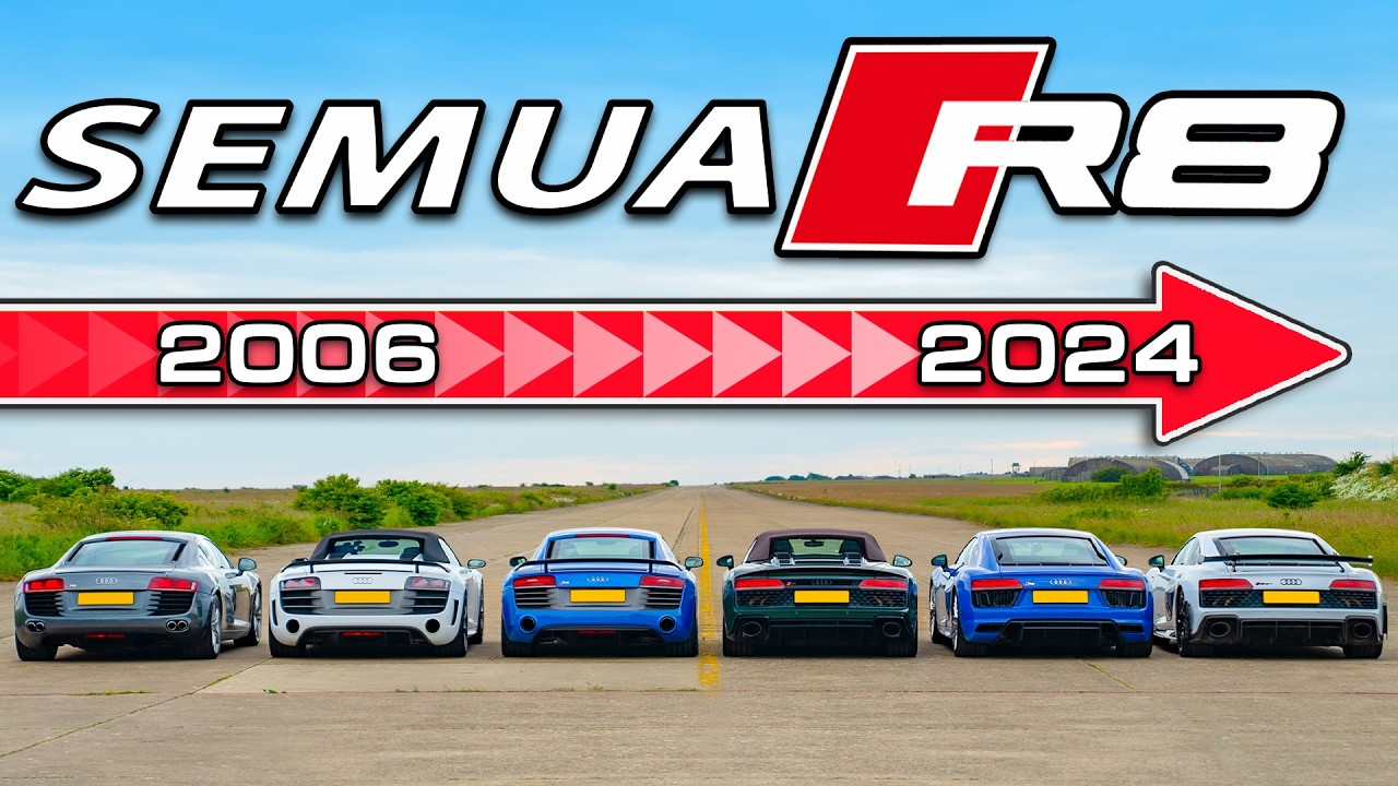 DRAG RACE Audi R8 Lintas Generasi