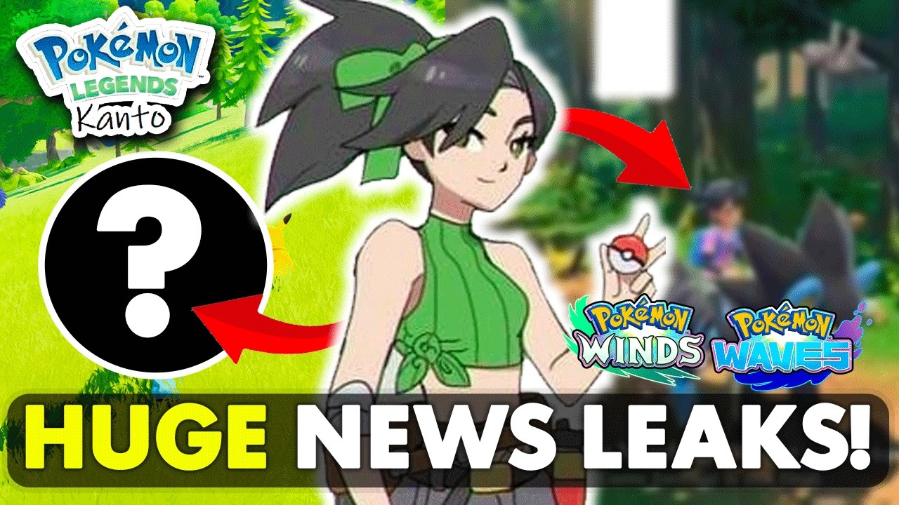 POKEMON NEWS & LEAKS! Legends Kanto + Johto Game, MMO Pok&eacute;mon Project & Winds Waves Starter Typings