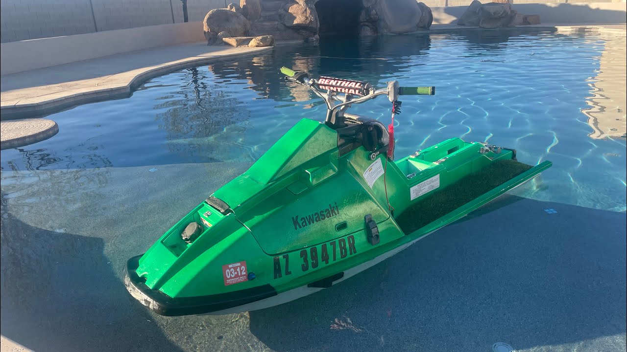 We put our Kawasaki X-2 Jet Ski In The Pool!! (So cool our audio was blown away!)