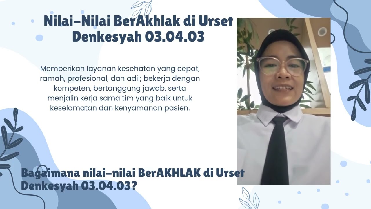 NILAI-NILAI BERAKHLAK DI LINGKUNGAN KERJA