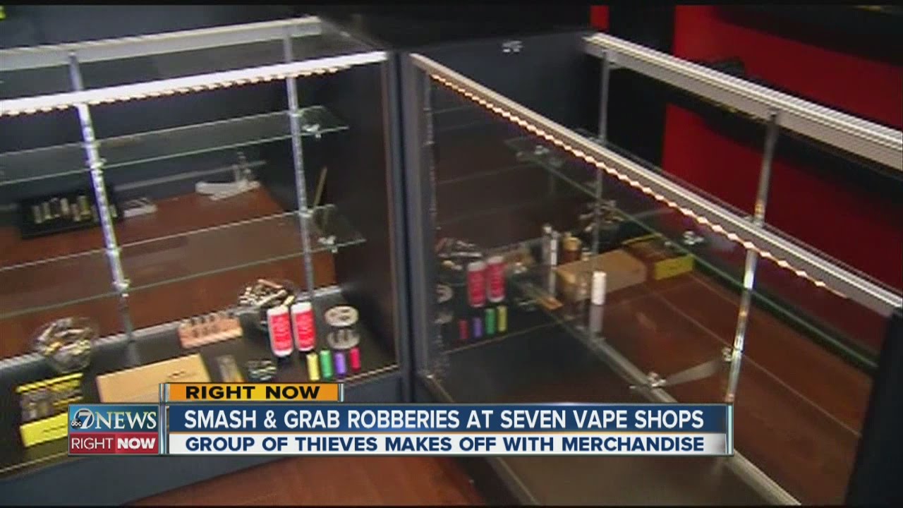 Smash & grab burglaries reported at 7 Aravada vape shops