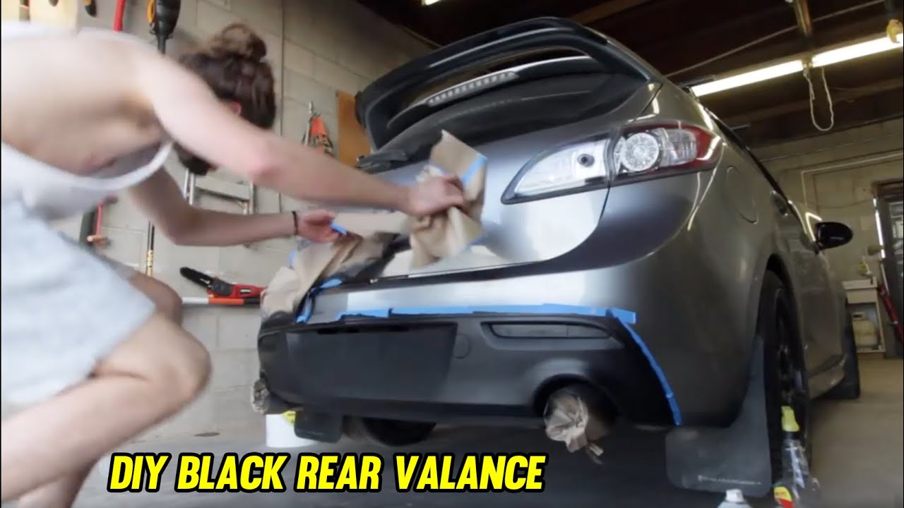 Plastidipping Rear Valance on Mazdaspeed3