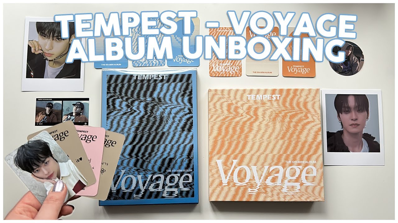 💙 UNBOXING TEMPEST 5TH MINI ALBUM VOYAGE | 1st press hologram photocards & APPLE MUSIC LUCKY DRAWS