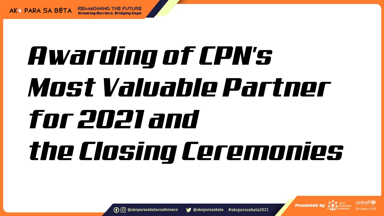 APSB 2021: Awarding of CPN's Most Valuable Partner for 2021 and the Closing Ceremonies