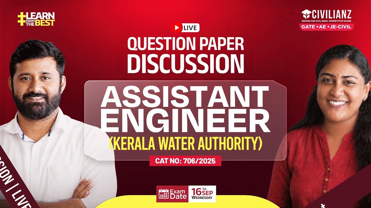 ASSISTANT ENGINEER - KERALA WATER AUTHORITY | QP DISCUSSION | CAT NO: 706/2025