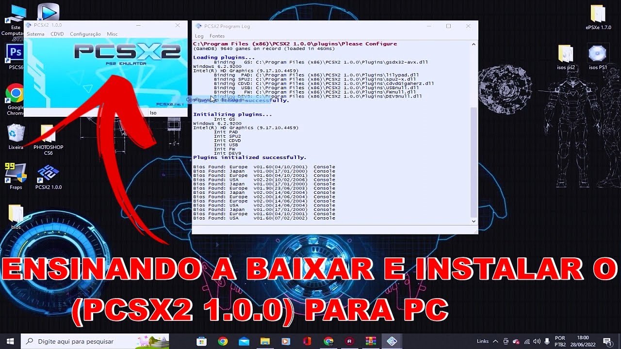 TUTORIAL - ENSINANDO A BAIXAR E INSTALAR O EMULADOR DE PS2 O (PCSX2 1.0.0) PARA O COMPUTADOR