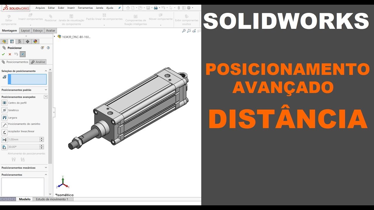 SOLIDWORKS | LIMITANDO O MOVIMENTO DA HASTE DE UM CILINDRO 