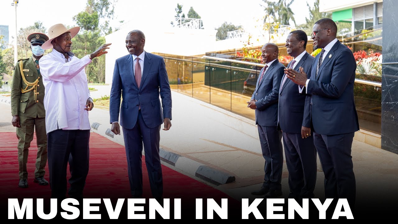 President Ruto receives Uganda President Museveni at State House, Nairobi, Kenya!!