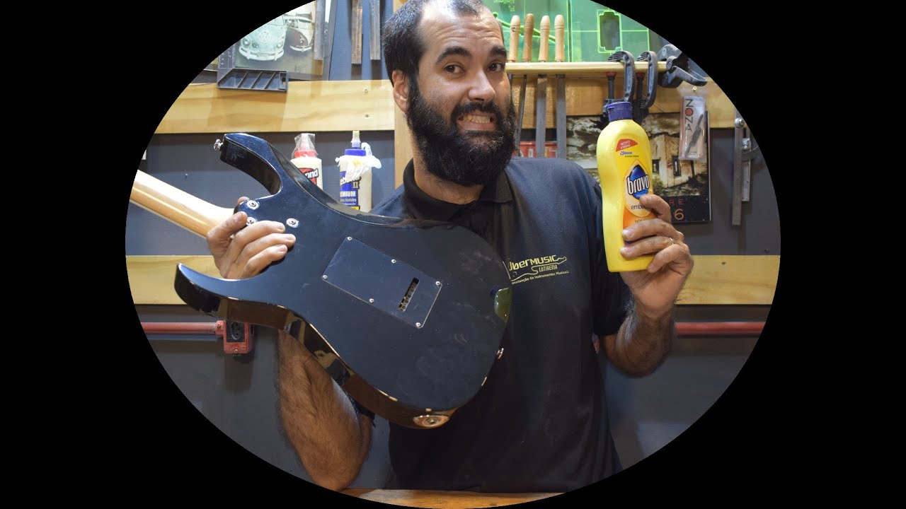 Como limpar uma guitarra - produto super barato- Ep.5