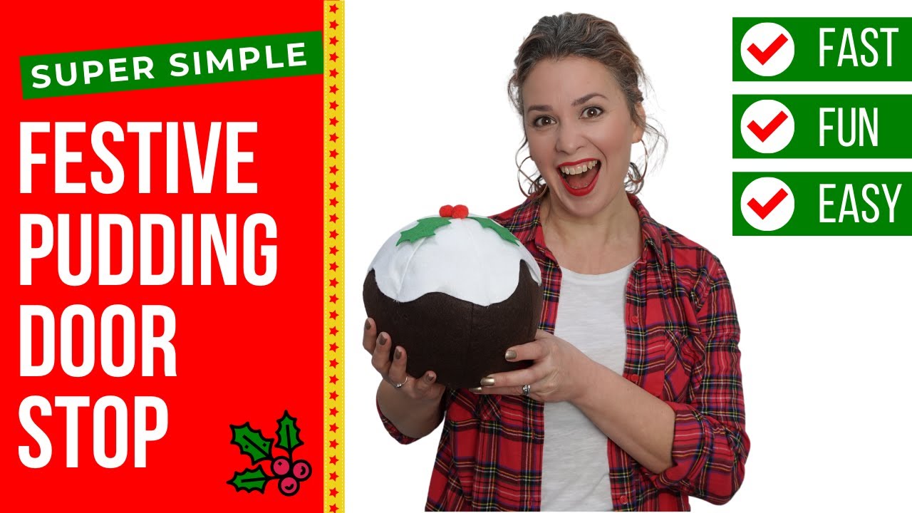 Festive Door Stop | DIY Xmas Decorations To Make | Free Sewing Tutorials for Christmas